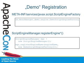 Scripting Yor Java Application with BSF3