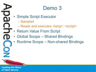 Scripting Yor Java Application with BSF3