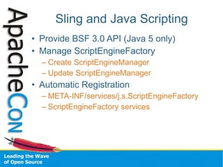 Scripting Yor Java Application with BSF3