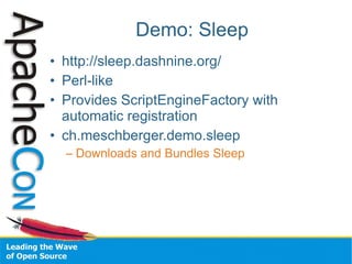 Scripting Yor Java Application with BSF3