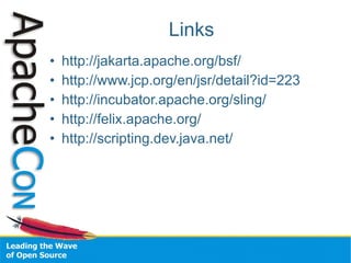 Scripting Yor Java Application with BSF3