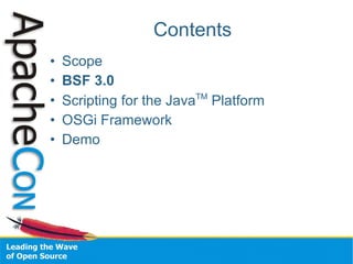 Scripting Yor Java Application with BSF3