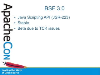 Scripting Yor Java Application with BSF3