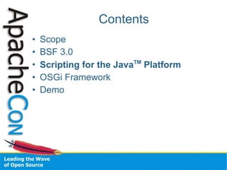 Scripting Yor Java Application with BSF3