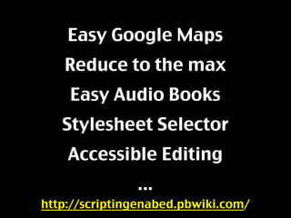 Scripting Enabled at Georgia Tech