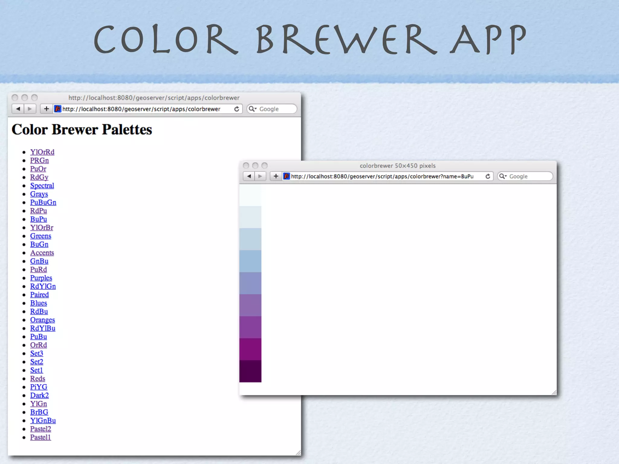 Color Brewer App
 