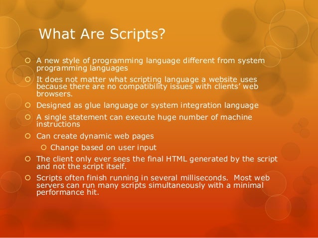 Scripting languages