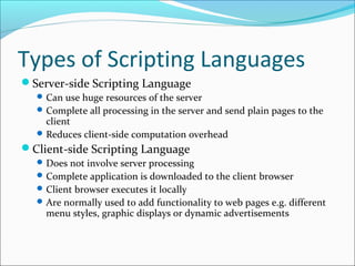 Scripting languages | PPT