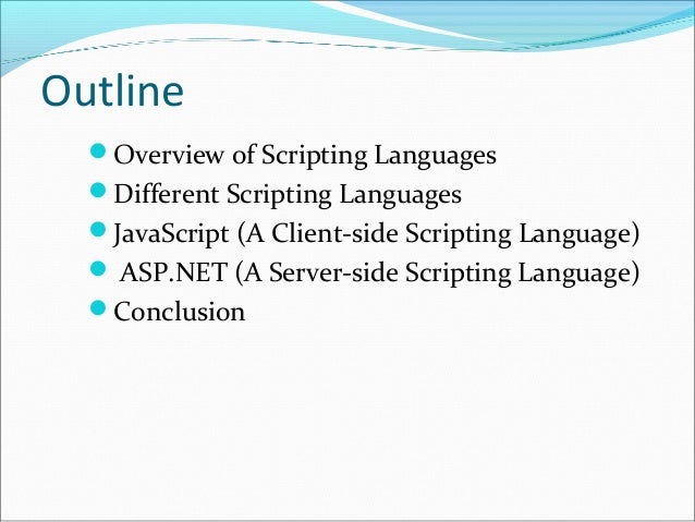 Scripting languages