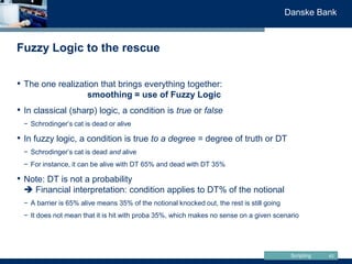 Scripting
Danske Bank
Fuzzy Logic to the rescue
42
• The one realization that brings everything together:
smoothing = use ...