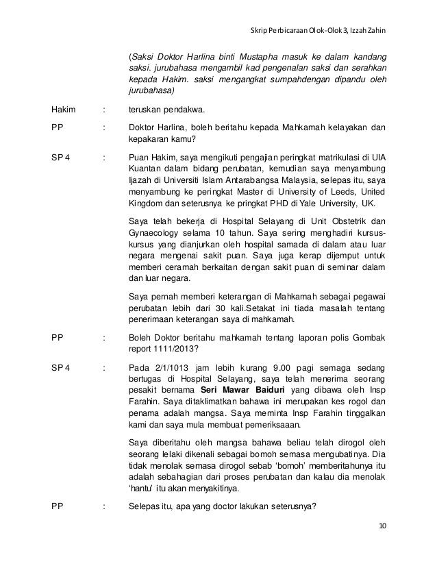 Skrip Perbicaraan Olok-Olok 3