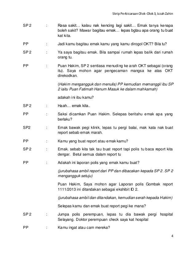 Skrip Perbicaraan Olok Olok 3