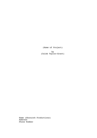 Caleb Script Script pdf | PDF