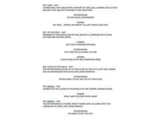 The Cult: Jonestown Script