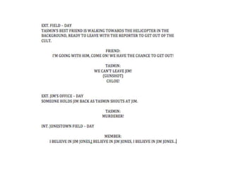 The Cult: Jonestown Script