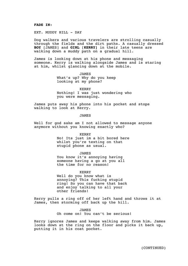 Short Film Script - Draft 1 | PDF