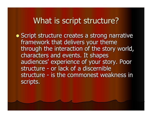 Script structure 120 | PDF