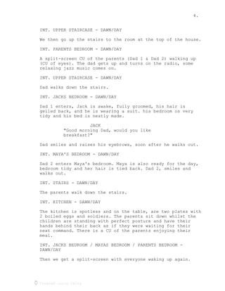Breakfast Morning Script Script the morning wanted final draft remake | PDF