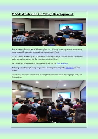Script To Screen Brainstorming MAAC Workshop | PDF