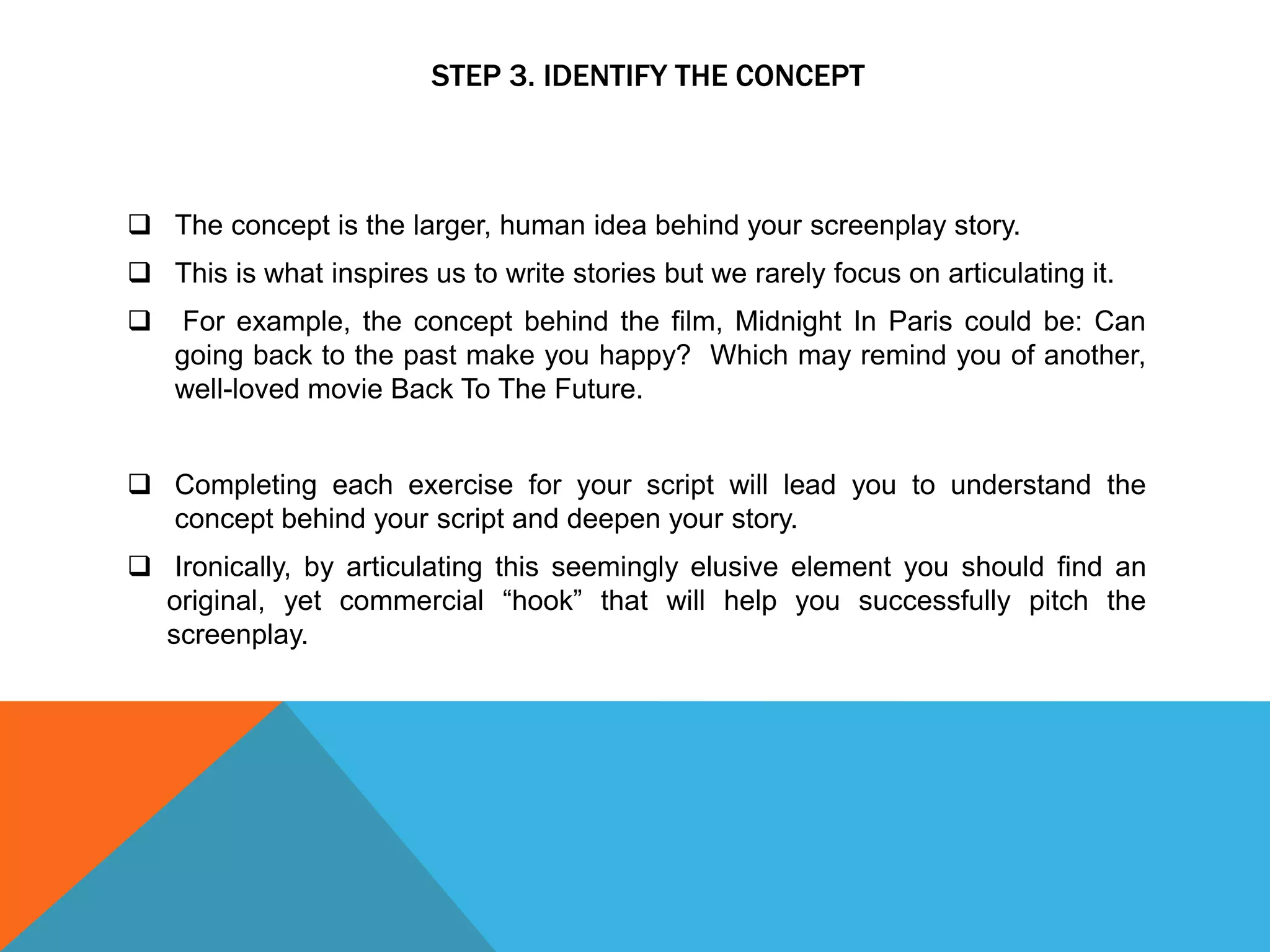 Script writing : concept | PPTX