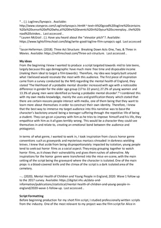 Scriptwriting evaluation | DOCX