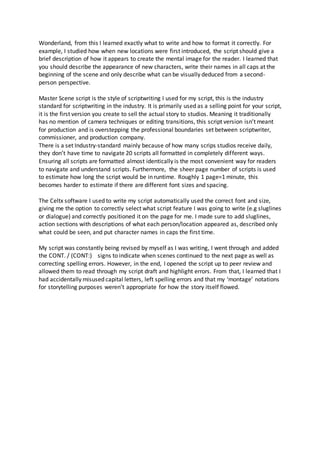 Scriptwriting evaluation | PDF