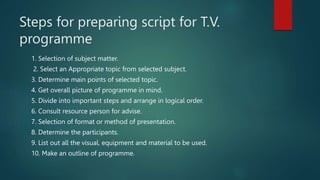 Script writing for Telecast (Television Script).pptx