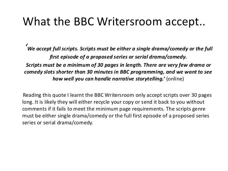 scriptwriting powerpoint episode script format