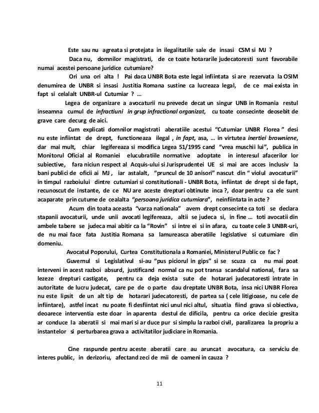 Scrisoare Deschisa Adresata Avocatilor Romani