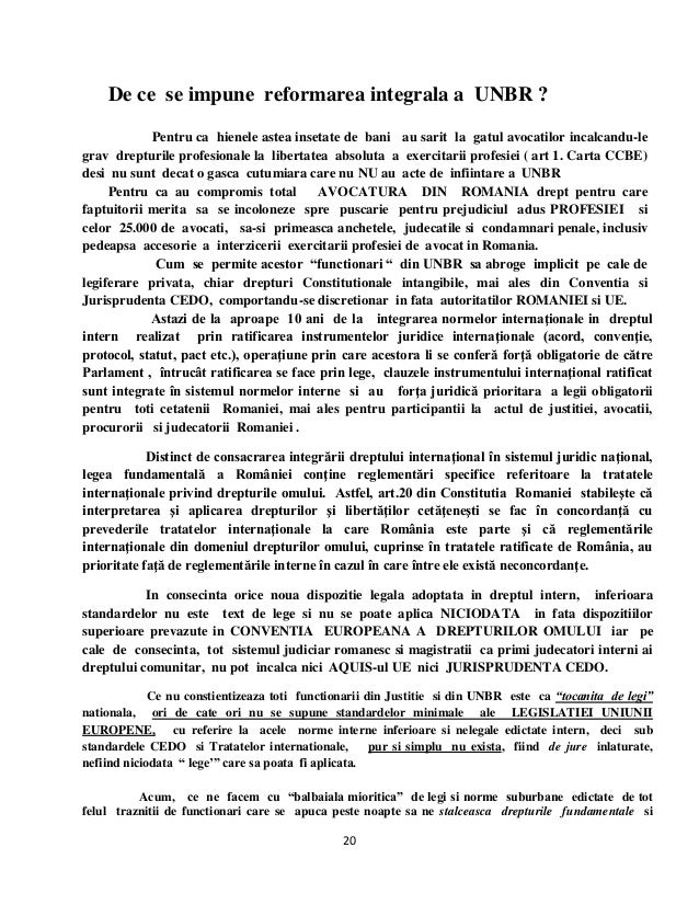 Scrisoare Deschisa Adresata Avocatilor Romani