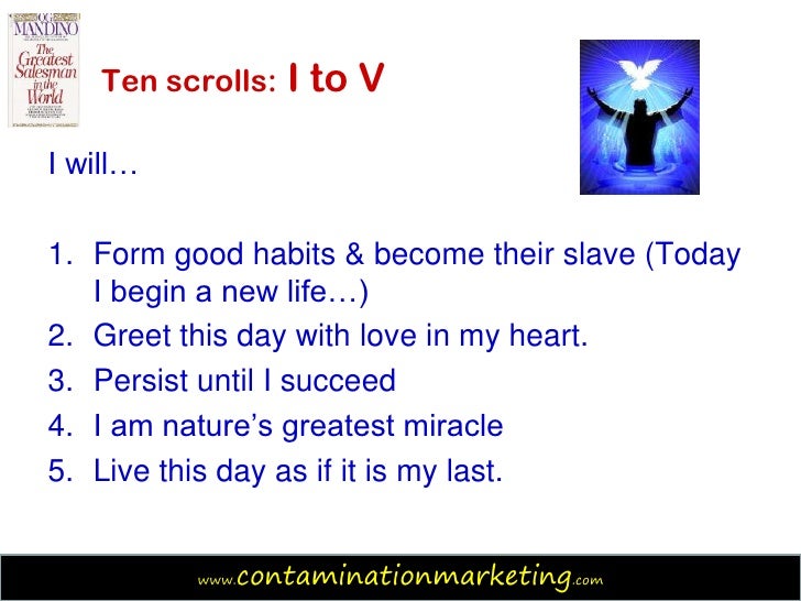 greatest salesmans 10 scrolls of success og mandino 10 scrolls