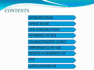 electronics silicon controlled rectifier | PPTX