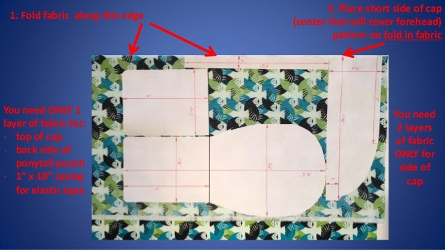 Scrub Cap For Long Hair Printable Pattern and DIY Tutorial