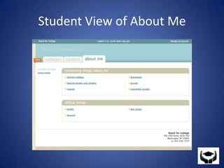 Student View of About Me