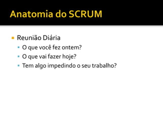 Anatomia do SCRUMSprint Backlog