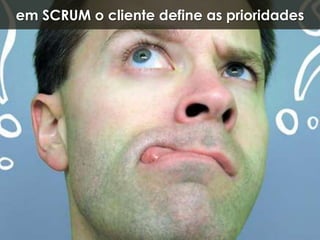 Scrumé um framework ágil para gerenciamento de projetos baseado em times pequenos e auto-organizados; forte visibilidade; e rápida adaptação.