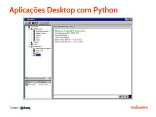 Aplicações Desktop com Python




Twitter: @dump
 