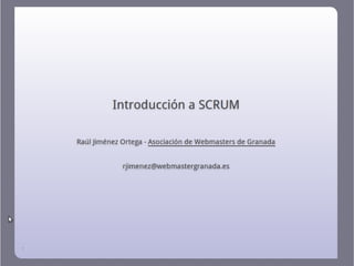 Introducción a Scrum - OSL y AWGR