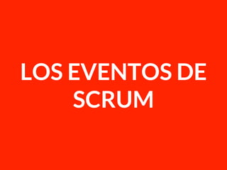 LOS EVENTOS DE
SCRUM
 