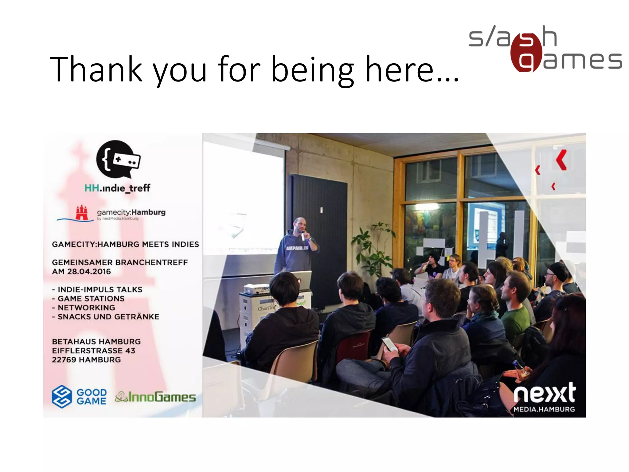 Thank you for being here…
 