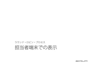 担当者端末での表示
ラウンド・ロビン・プロセス
 