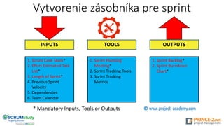 Vytvorenie zásobníka pre sprint
 