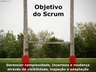 picture by OnTask

Objetivo
do Scrum

Gerenciar complexidade, Incerteza e mudança
através de visibilidade, inspeção e adaptação

 