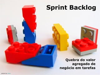 Sprint Backlog

Quebra do valor
agregado de
negócio em tarefas
picture by oskay

 