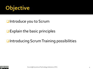 ObjectiveIntroduce you to Scrum