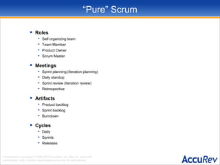 Working software after ever story is complete