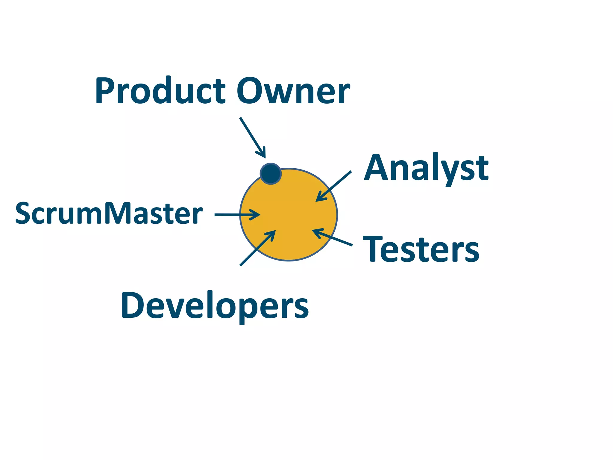 Product OwnerAnalystScrumMasterTestersDevelopers