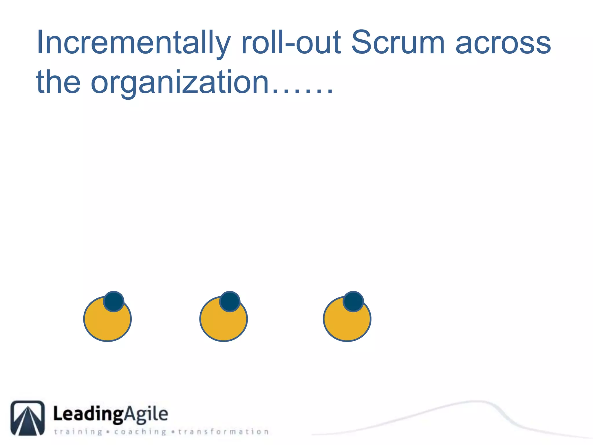 Incrementally roll-out Scrum across the organization……