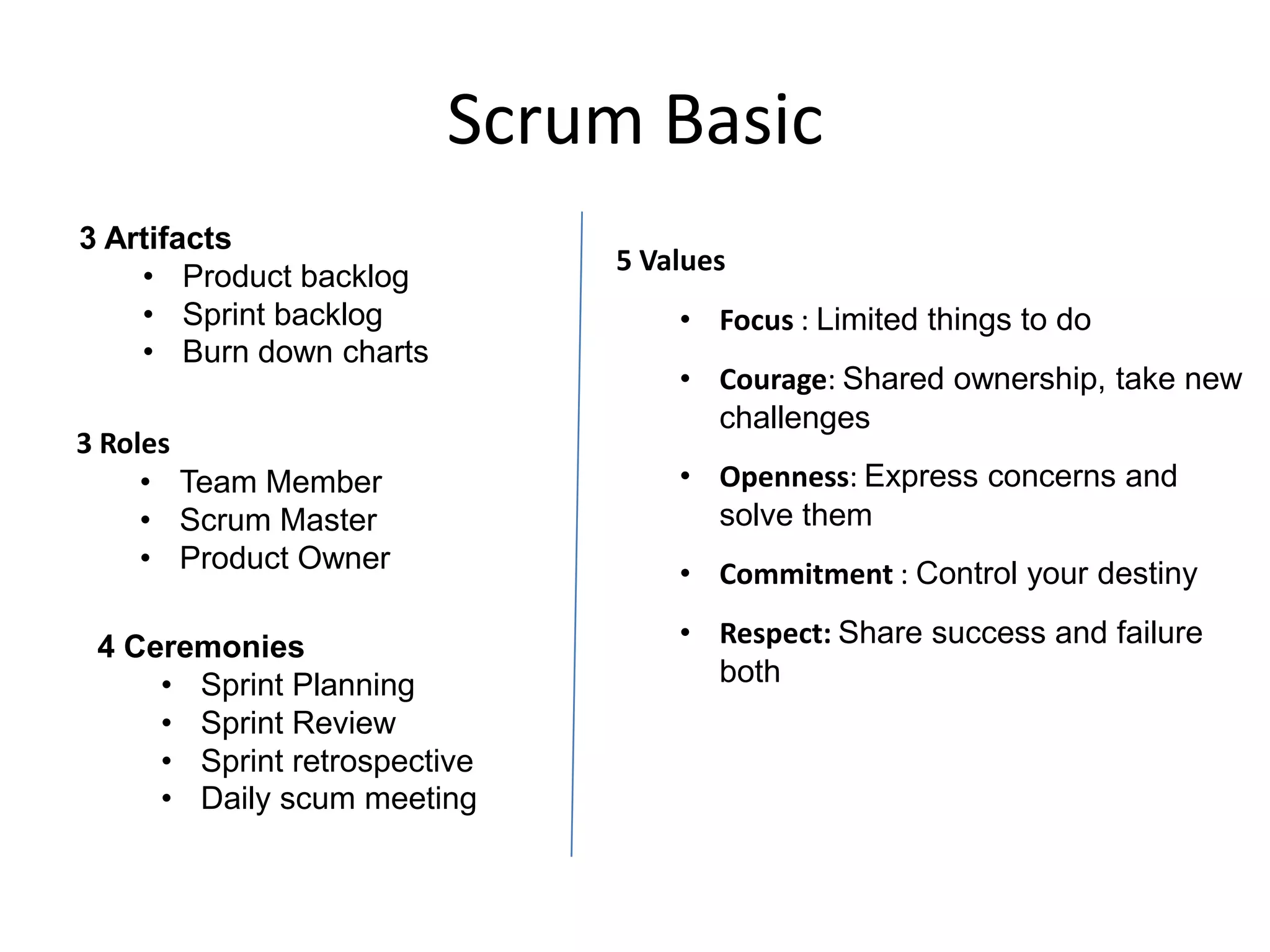 Agile, Scrum and Values | PPTX
