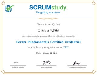 Scrum Fundamentals Certified